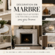 Décoration intérieure élégante avec touches de marbre sur table, accessoires et détails muraux